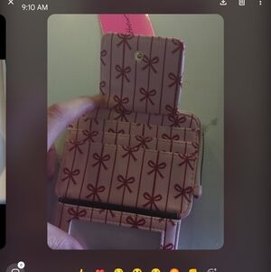 Juicy Couture Pink and Red Bow Wallet